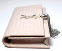 Saint Laurent Classic Monogram Tassel Crossbody Bag Crocodile Embossed Pink purchase