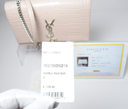 Saint Laurent Classic Monogram Tassel Crossbody Bag Crocodile Embossed Pink – photo-6