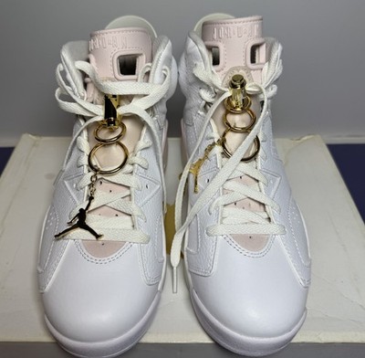 Nike Air Jordan 6 Retro Gold Hoops White DH9696-100 Women’s Size 8 US #2