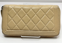 Chanel Boy Zip Around Wallet Lambskin Quilted Leather in Boston, MA