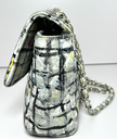 Chanel Classic Flap Bag Hand-Painted Graffiti SS14 White Leather w/ Entrupy COA – photo-1
