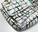 Chanel Classic Flap Bag Hand-Painted Graffiti SS14 White Leather w/ Entrupy COA – photo-3