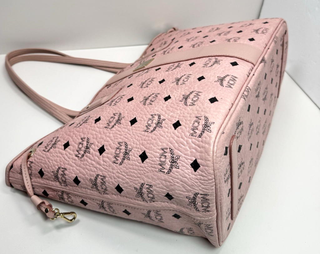 MCM Pink Visetos Reversible Liz Shopper Tote #2
