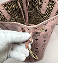 MCM Pink Visetos Reversible Liz Shopper Tote in Boston