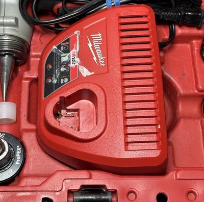 Milwaukee M12 ProPEX Expansion Tool 2432-20 w 1/2,3/4,1”Heads+1.5Ah batt+charger #9