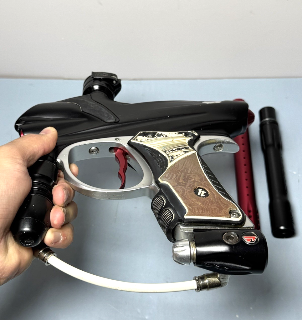 Proto Matrix PM6 Paintball Marker w/ Hybrid Grips + Dye UL & Red Barrel - 2006 #3