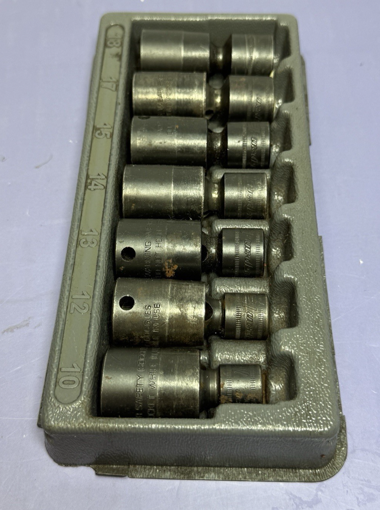 Snap On 207IPFM 7 Piece Shallow METRIC Swivel Impact Socket Set with Tray #2