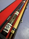 2-Piece Pool Cue Sticks Set - Crest Weight 20oz + Custom Wood Inlay Billard Cue used