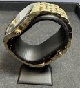 Bulova Men's Watch 97D116 Diamond Accent Black Dial Date Gold Steel Quartz 42mm with delivery