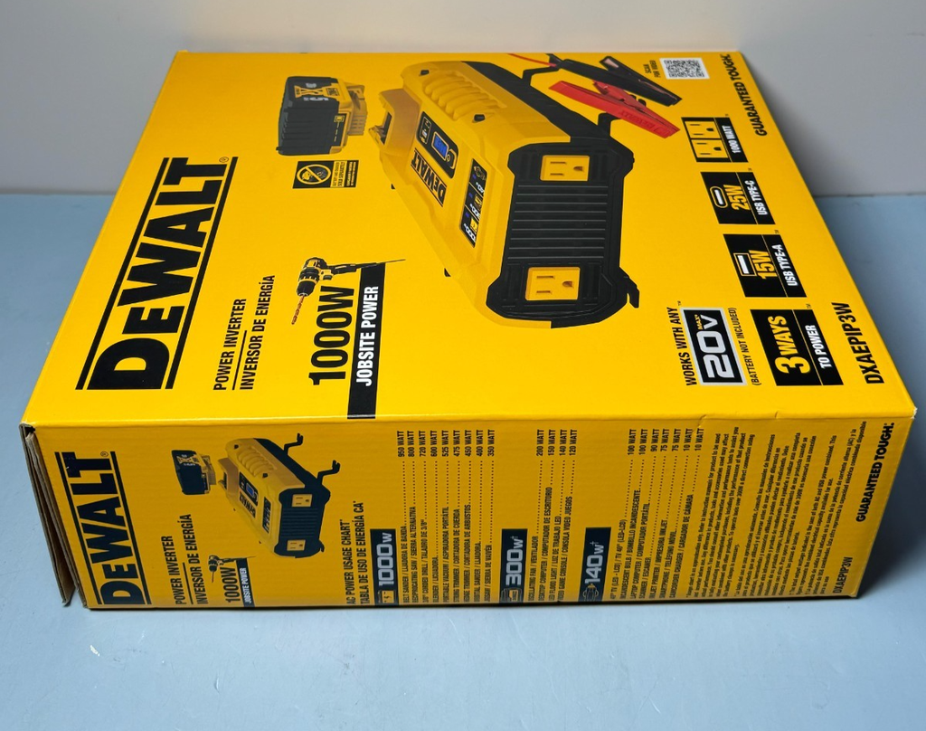 DeWalt DXAEPIP3W 1000W Jobsite Power Inverter Brand New (Battery Not Included) #3