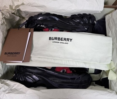Burberry Arthur Vintage Check Red Canvas Archive Beige Size EUR 36.5 #5