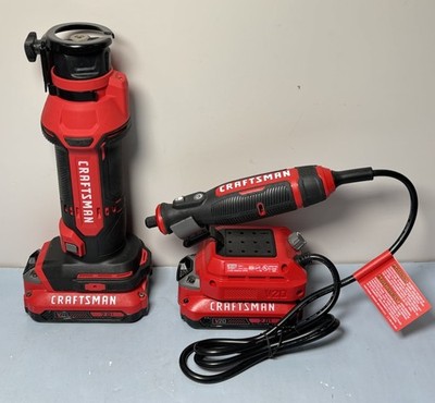 CRAFTSMAN V20 CMCE200 Router&CMCE030 Rotary Tool w/ (2) 2.0Ah Batt #1