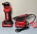 CRAFTSMAN V20 CMCE200 Router&CMCE030 Rotary Tool w/ (2) 2.0Ah Batt used