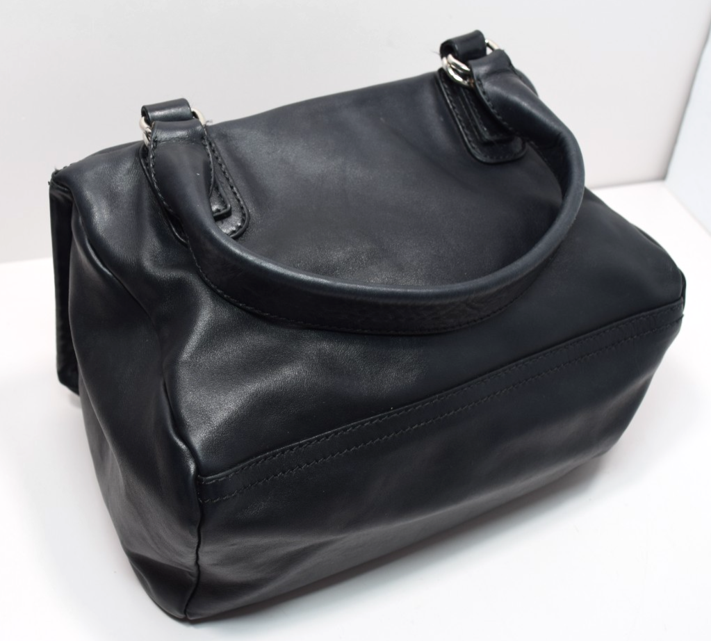 Givenchy Pandora Medium Black Leather Satchel Bag with Logo Strap – Pre-Owned #2