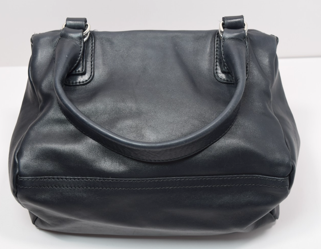 Givenchy Pandora Medium Black Leather Satchel Bag with Logo Strap – Pre-Owned #4
