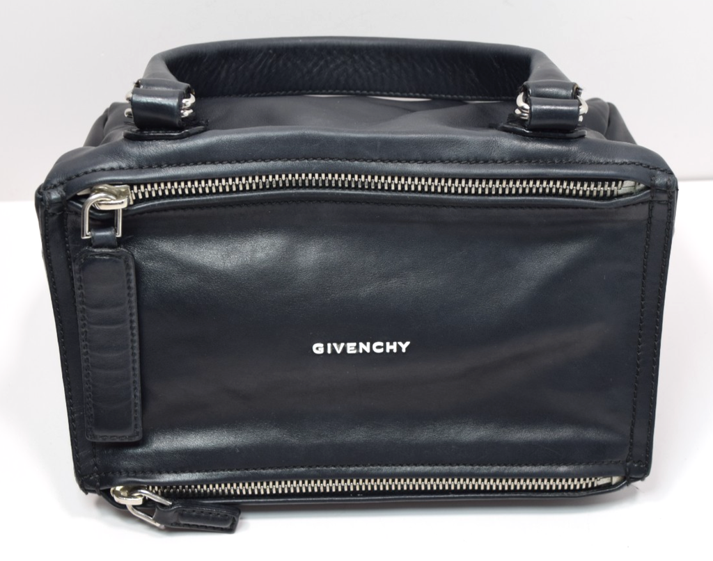 Givenchy Pandora Medium Black Leather Satchel Bag with Logo Strap – Pre-Owned #6