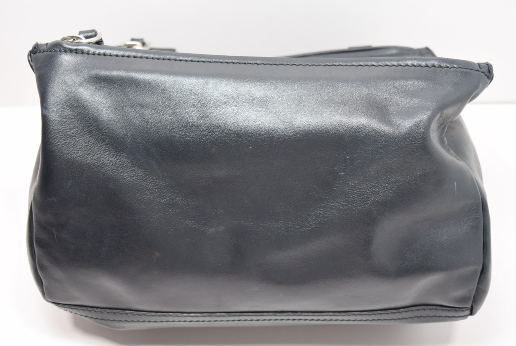 Givenchy Pandora Medium Black Leather Satchel Bag with Logo Strap – Pre-Owned #9
