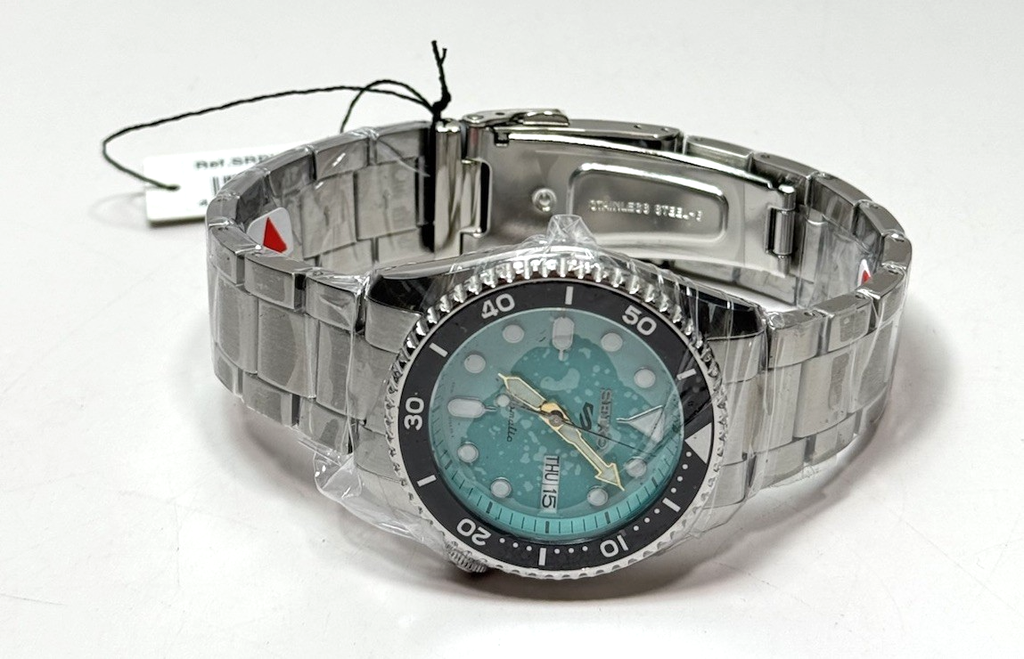 Seiko 5 Sport Automatic Green Dial Silver Tone Stainless Men's Watch SRPK33-New #2
