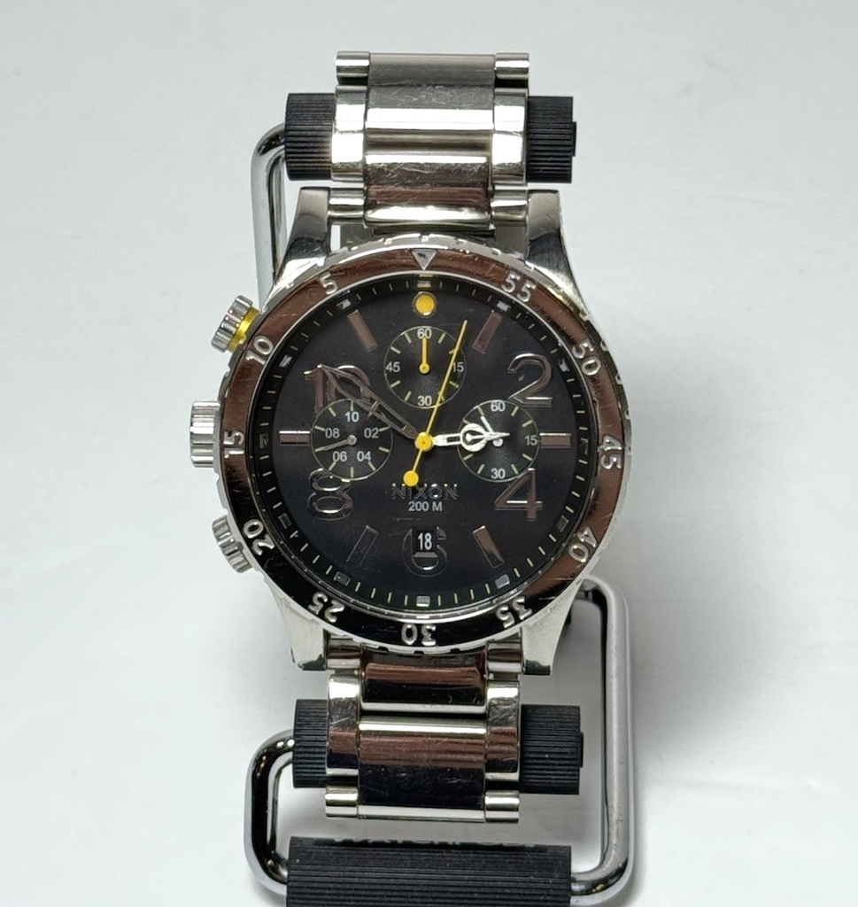 NIXON THE48-20 Chrono 200m Quartz Men's Watch Black Dial Analog From Japan-48MM #1