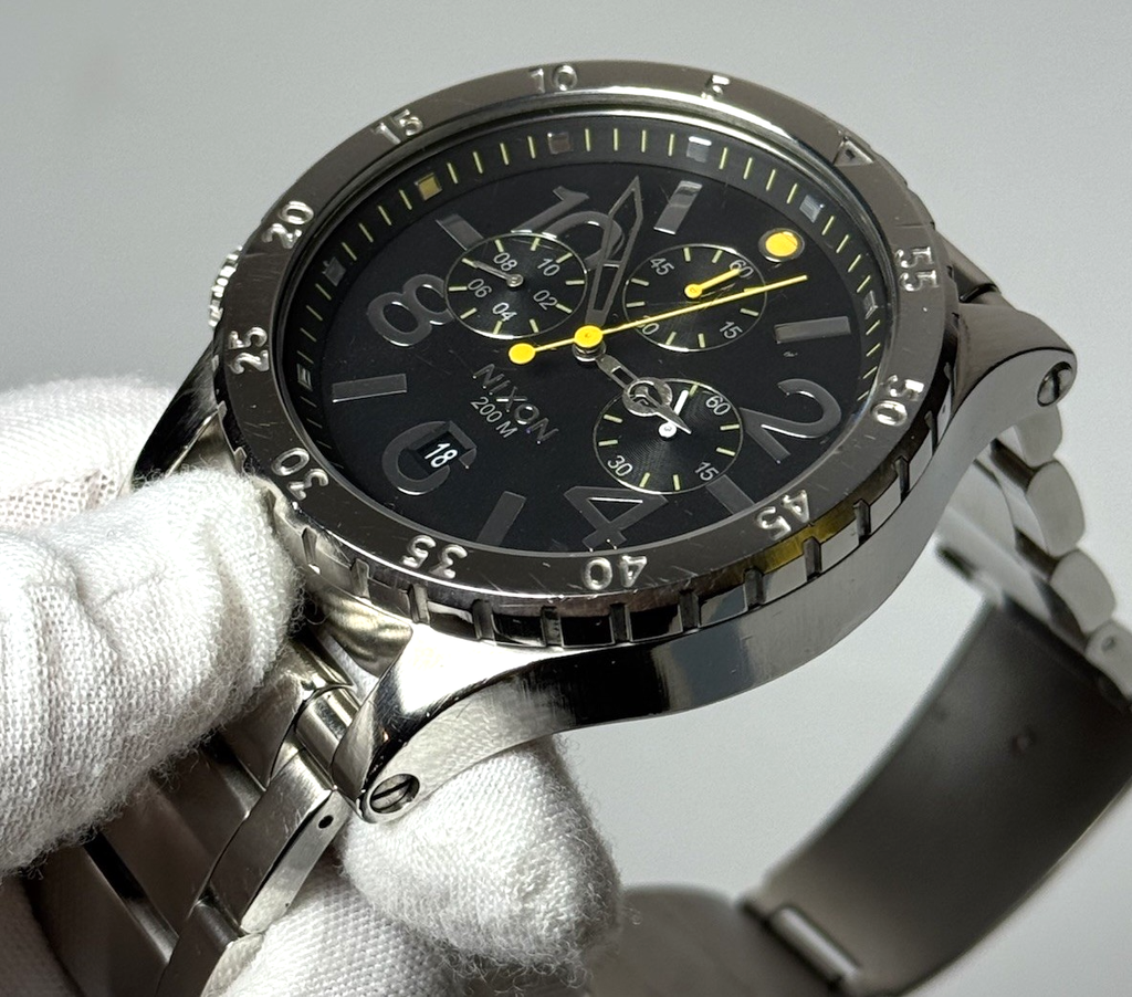 NIXON THE48-20 Chrono 200m Quartz Men's Watch Black Dial Analog From Japan-48MM #5