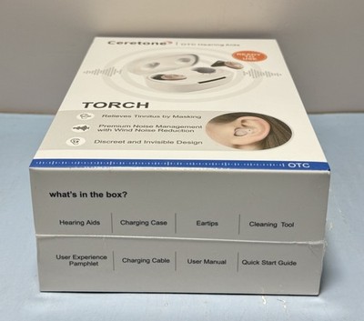 Ceretone Torch OTC Rechargeable Hearing Aid - Model: CE-A18A-New Sealed #2