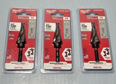 Milwaukee Shockwave Impact Duty Step Drill Bit -48-89-9244( Lot of 3)-Sealed #2