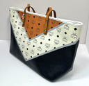 MCM  Visetos Chevron Medium Colorblock Anya Zip Top Shopper Tote+Zip Pouch-New price