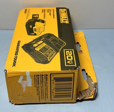 Genuine DeWALT 20V 5.0 AH Battery + Charger OEM Starter Kit DCB205C - SEALED #2
