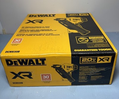 Dewalt DCN930B 20V MAX XR Brushless 30° Paper Tape Framing Nailer TOOL ONLY-New #3