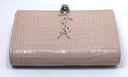 Saint Laurent Classic Monogram Tassel Crossbody Bag Crocodile Embossed Pink buy