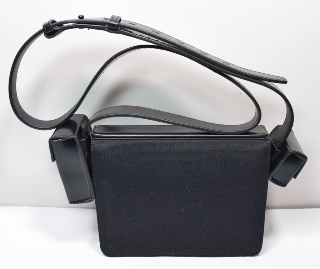 Salvatore Ferragamo Combo Bag Enamel Cross Body Bag In Black Leather #1
