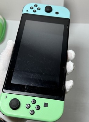 Nintendo Switch v2 HAC-001(-01) Animal Crossing Edition Console Bundle #3