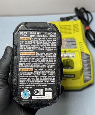 Ryobi ONE+ 18V Tool Lot  Circular Saw, Recip Saw, Charger & P102 Battery #9