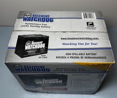 Basement Watchdog 12-Volt 75-Amp Hour Maintenance Free AGM Standby Battery-New #4