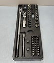GEARWRENCH 55-Piece 1/4 in Drive SAE/Metric Socket Set Slim Flex-Head Ratchet buy