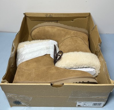 UGG Sarissa Shearling Short Boot Women's 1153511-CHE Chestnut US 8, EU 39 -New #5