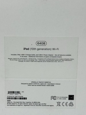 Apple iPad 10th Gen A2696 64 GB, Wi-Fi, 10.9 "-Pink, 100% battery #2