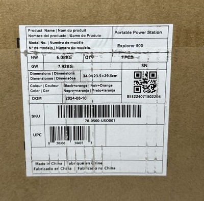 Jackery Portable Power Station Explorer 500 Outdoor Solar Generator Battery -NEW #4