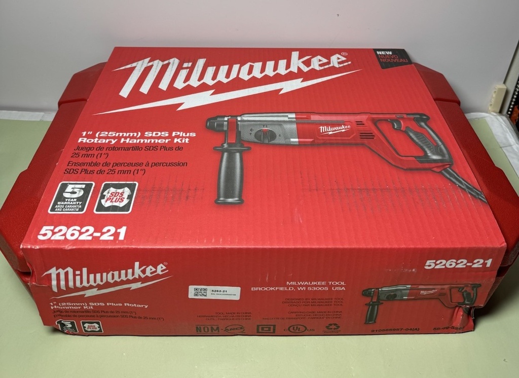 Milwaukee 1" Corded SDS-Plus Rotary Hammer Kit 5262-21 - BRAND NEW SEALED #3