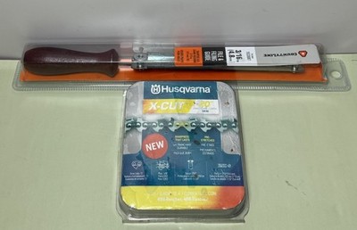 Husqvarna X-Cut 20" Chainsaw Chain S83G+CountyLine 3/16" File Guide–New #1