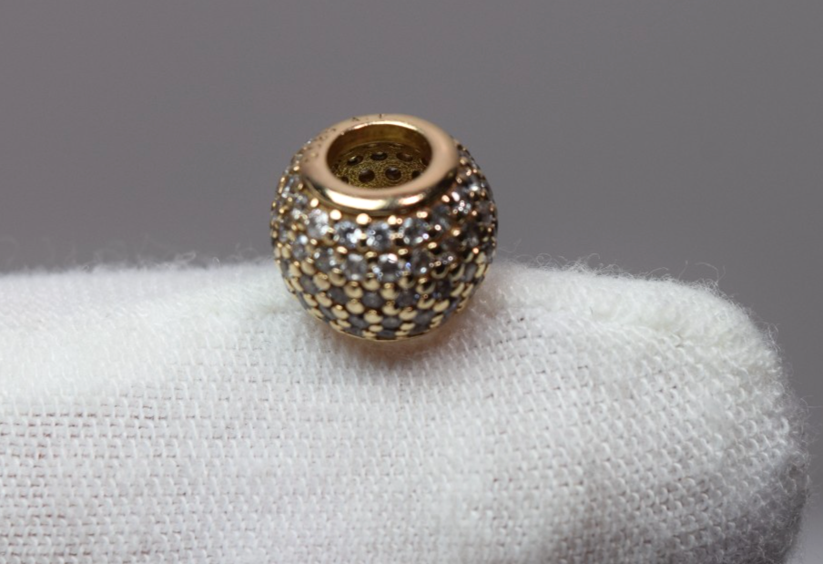 Authentic Pandora 14K Pave Lights Charm 750819CZ #2