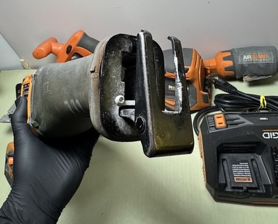 Ridgid 18V Tool Lot Circular Saw, Recip Saw, Sander, Charger, 2x4.0Ah Batt #3
