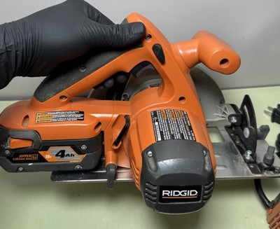 Ridgid 18V Tool Lot Circular Saw, Recip Saw, Sander, Charger, 2x4.0Ah Batt #5