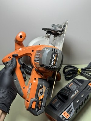 Ridgid 18V Tool Lot Circular Saw, Recip Saw, Sander, Charger, 2x4.0Ah Batt #10