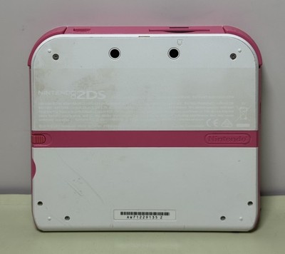 Nintendo 2DS Handheld Game Console FTR-001 Pink/White w/Charger/64GB #1