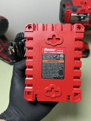 Bauer 20V Brushless Tool Lot 3/8" & 1/2" Impact Wrench, Grinder, 2 Batts/Charger #8