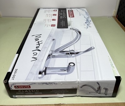 Delta 300-DST Classic Single-Handle Kitchen Faucet w/ Side Sprayer -New #2