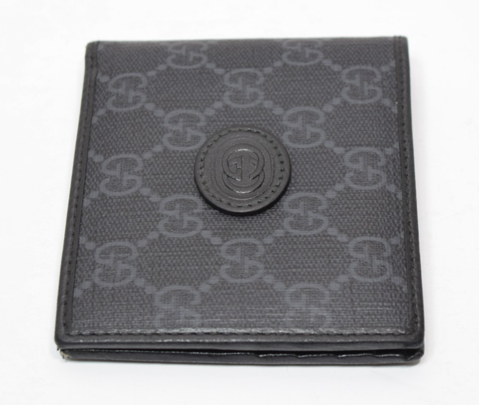 Gucci Bifold Wallet w/ Interlocking G In Black Supreme #2