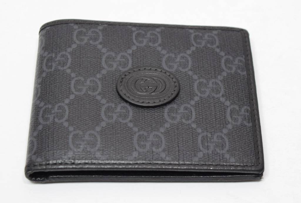 Gucci Bifold Wallet w/ Interlocking G In Black Supreme #3