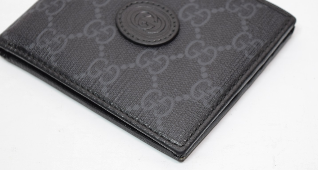 Gucci Bifold Wallet w/ Interlocking G In Black Supreme #5
